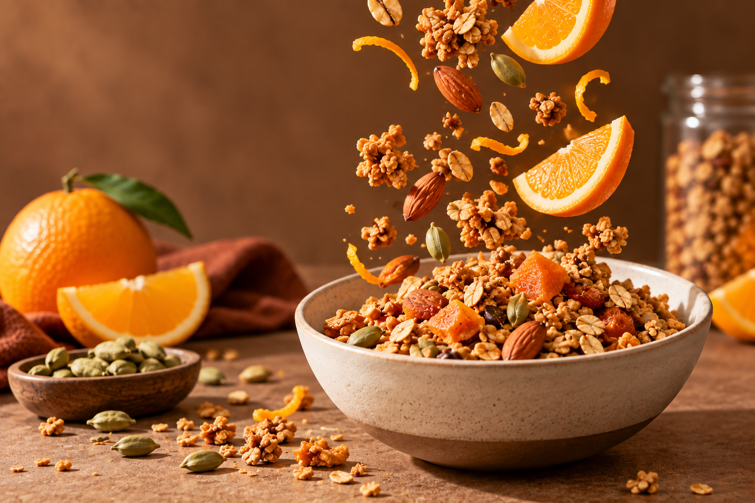 Orange cardamom granola